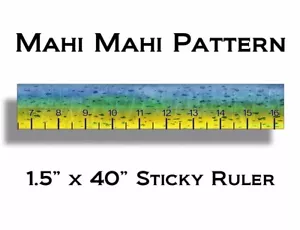 Calcomanía de cinta métrica Mahi de 40 pulgadas regla autoadhesiva para pesca barco de pesca - Imagen 1 de 4