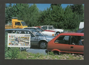 Alemania 1991 Maxicard MC MK - Seguridad vial; Coches en 2 hermosas tarjetas máximas - Imagen 1 de 2