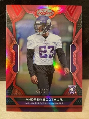 2022 Certified Rookies Andrew Booth Jr Red #146 42/99 Rookie RC SP Vikings NM - Image 1 of 2