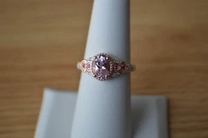 1.85ct Martha Rocha Kunzite / Multi Gemstone Ring 18K RG over Fine Silver Sz 7 - Picture 1 of 16
