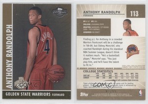 2008-09 Topps Co-Signers Gold Foil /99 Anthony Randolph #113 Rookie RC