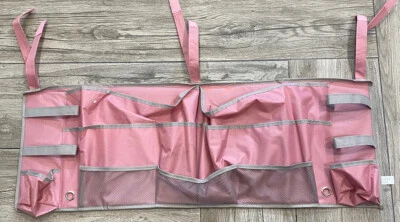 ALDI BEDSIDE ORGANIZER College Dorm Room Pink 35" by 13" STORAGE Pocket CADDIE - Image 1 of 4