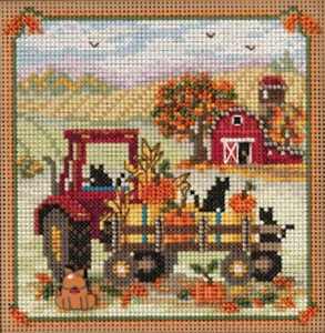 Cross Stitch Kit ~ Mill Hill 2023 Autumn Series - Hayride #MH14-2325 - Picture 1 of 4