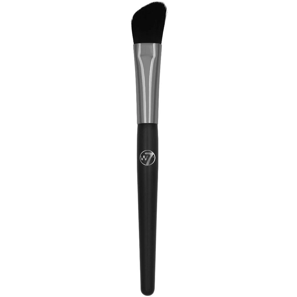 W7 COSMETICS Angled Foundation Brush - Precision Face Rouge Make Up Liquid Powder Smooth