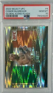 2022 Panini Select UFC Global Icons Flash Prizm #4 Conor McGregor PSA 10 GEM MT