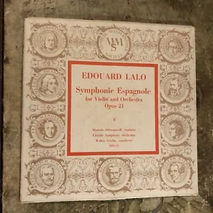 Edouard Lalo Symphonie Espagnole for Violin & Orchestra Opus 21 33 1/2 RPM - Foto 1 di 6