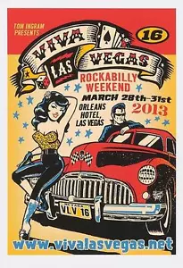 Viva Las Vegas Rockabilly Weekend POSTER VLV16 Vince Ray Siebdruck Hotrod 2013 - Bild 1 von 1