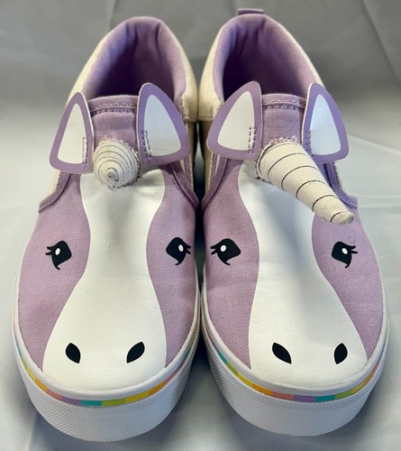 Scarpe slip on VANS bambina Missy lavanda scintillante unicorno taglia Missy 5 5 belle