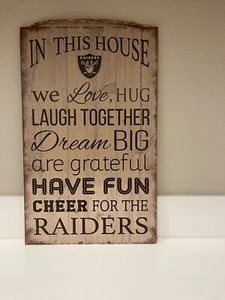 Las Vegas Raiders 11" x 19" Team In The House Sign - Picture 1 of 4