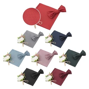 Pajarita preatada texturizada sin arrugas DQT para hombre y cuadrado de bolsillo - Juego de esmoquin - Imagen 1 de 49