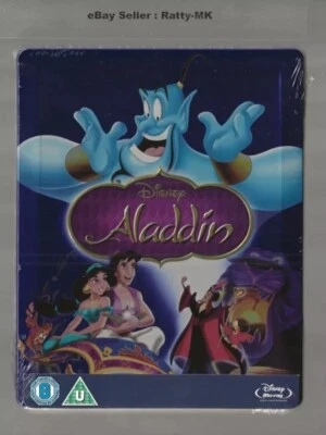DISNEY'S ALADDIN (1992) - UK EXCLUSIVE BLU RAY STEELBOOK - NEW & SEALED - Image 1 of 4