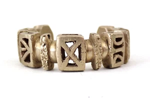 20th C. Nigerian Pierced Currency Slave Bracelet Nupe Tuareg Tribal Jewelry #13 - Picture 1 of 24