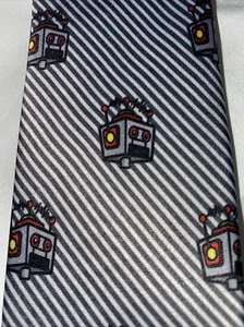 Robot Men’s Tie NEU Black Tie Geek Krawatte Men’s Tech ROBOT - Bild 1 von 7