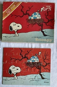 Rompecabezas de madera de 25 piezas vintage coleccionable "Snoopy", rompecabezas de flecha, 1979 - Imagen 1 de 18