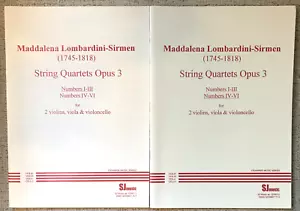 LOMBARDINI-SIRMEN " STRING QUARTETS OPUS 3 " 6 QTETS W/PARTS 2 VOLS PB NF - Foto 1 di 1