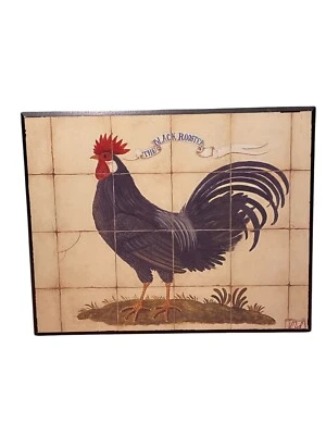 Wall Art “The Black Rooster “ by Mid. - Image 1 of 4