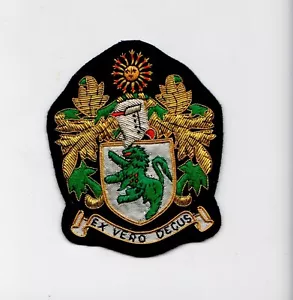 Embroidered Bullion Wire Ex Vero Decus Lion Shield Crest Blazer Badge Patch (23) - Picture 1 of 1