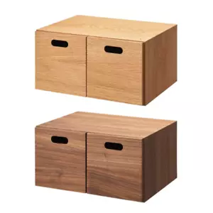 MUJI Stackable Wood Chest 2 Square Drawers OAK WALNUT NEW from Japan - Picture 1 of 17