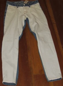 Gymboree Girls Super Skinny Two Tone Jeans Sz 8 Pants Light Blue White NEW - Picture 1 of 3