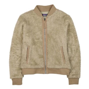 Patagonia Women's Los Gatos Bomber Jacket Style 25240 Fuzzy Fleece Khaki Medium - Picture 1 of 12