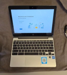 HP Chromebook 11-v032nr-4GB RAM-Intel Celeron  N3060 1.60GHz-16GB SSD. W/ Cord - Picture 1 of 4