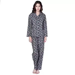 RH Women's Floral Two Piece Cotton Pajama Set Long Sleeve Sleep-Lounge RHW2743 - Picture 1 of 2