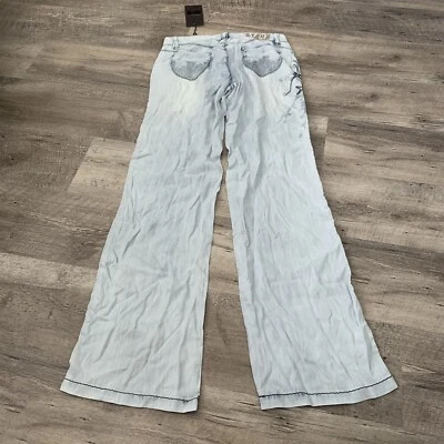 Pantalones de mezclilla ligeros Virgin Only VO Juniors 7 con lentejuelas adornadas NUEVO Foto 1 de 4