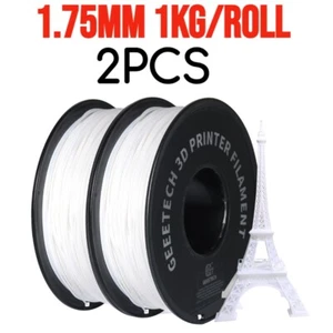 2 ROLLS GEEETECH PLA Filament 1kg/Roll 1.75mm White for 3D Printer Consumables - Picture 1 of 9