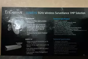 Telecamera di sorveglianza wireless a lungo raggio EnGenius5 con ponte di accesso 3+ miglia - Foto 1 di 1