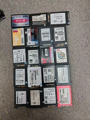 Lot of 20 2.5in SSD Solid State Drive 60/64GB SATA3.0 Laptop Desktop - Image 1 of 4