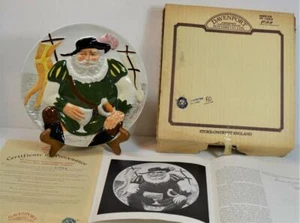 NIB 1985 DAVENPORT England 3D Porcelain FALSTAFF from TOBY Collectio#2 9"d Plate - Picture 1 of 3