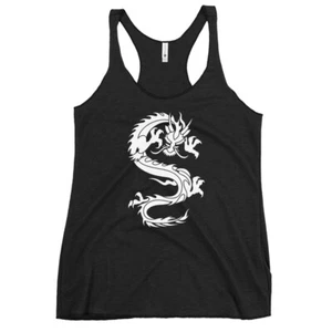 Ancient Chinese Loong Dragon Women's Racerback Tank Top Shirt - Picture 1 of 10