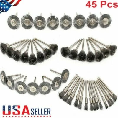 Stainless Steel Wire Brush Set Dremel Tool Rotary Die Grinder Removal Wheel 2019 - Image 1 of 4