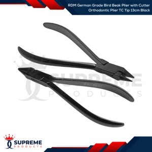 RDM German Grade Bird Beak Plier with Cutter Orthodontic Plier TC Tip 13cm Black - Picture 1 of 1