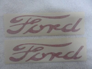 NOS 2er SET - ROT FORD LOGO TRAKTOR AUFKLEBER FÜR 881 SELECT-O-SPEED TRAKTOR - Bild 1 von 4