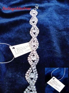 Bracciale Donna SWAROVSKI ORIGINALI Cristalli Rod Argento 925 Zirconi Gioielli - Foto 1 di 9