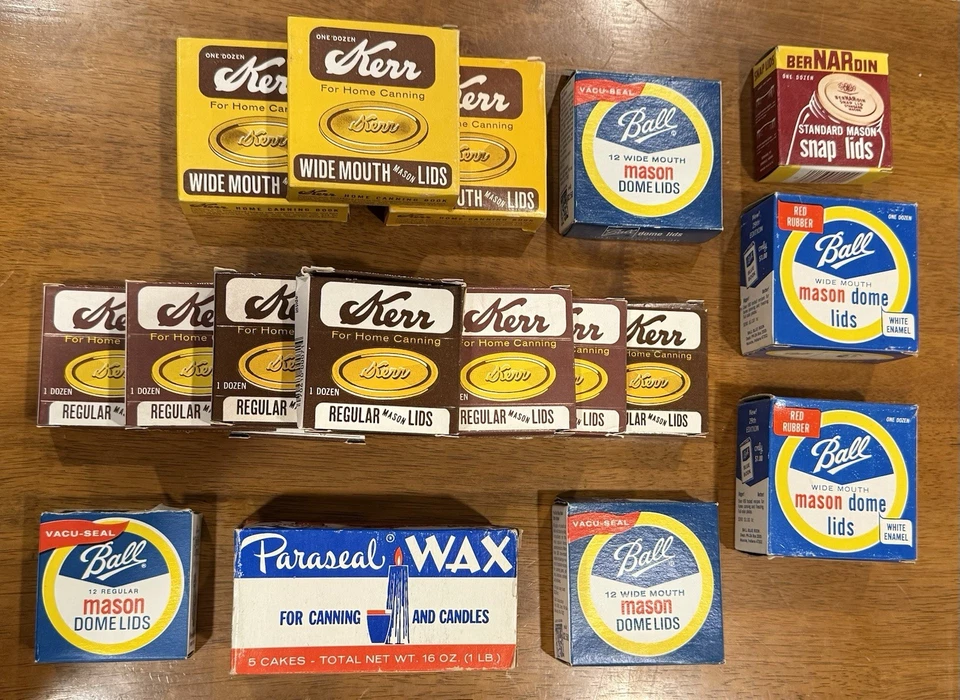 Vintage Canning Supplies Lot Ball Kerr Bernardin Paraseal Wax - Image 1 of 4