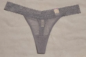 Tanga de encaje floral elástico gris íntimo Kohls SO XL NUEVO CON ETIQUETAS - Imagen 1 de 6