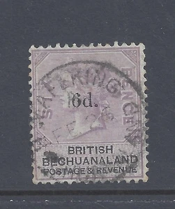 BECHUANALAND QV 1888 6d. on 6d. LILAC AND BLACK USED SG 26 - Picture 1 of 2