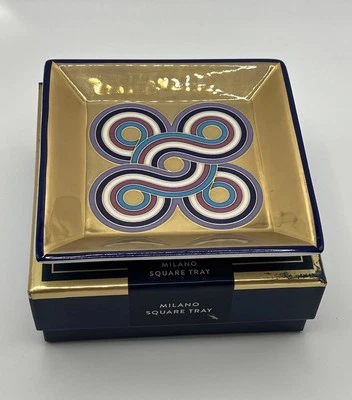 Jonathan Adler Square Porcelain Tray, Multicolor, Modern American Glamour w Box - Image 1 of 4