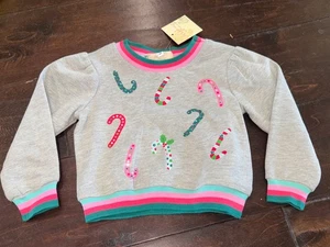 Truly Me By Sara Sara Zuckerstange Juwel Ringer Sweatshirt Gr. 3T Kleinkind Mädchen Neu mit Etikett - Bild 1 von 4