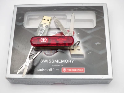 Victorinox Swiss Army 58 мм классический нож старше SWISSMEMORY - 256 MB USB-накопитель - Изображение 1 из 4