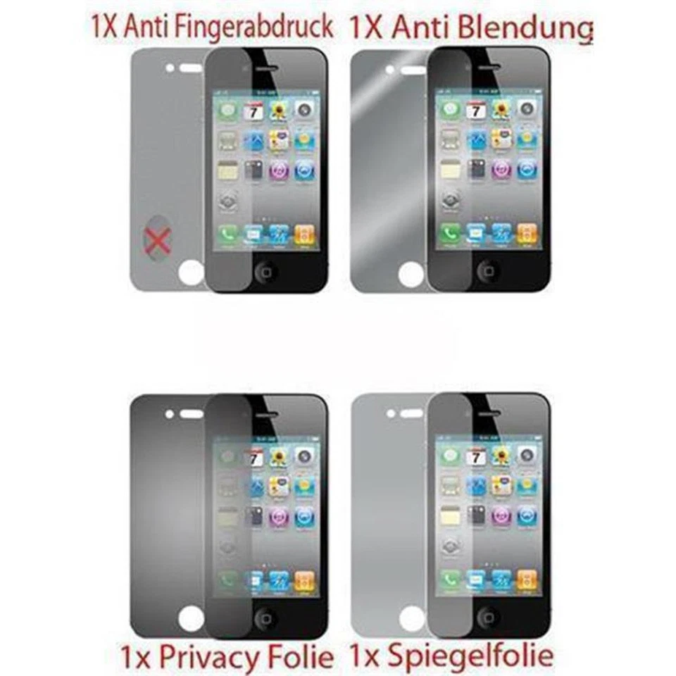 4x Protection Films for Sony Xperia SP Privacy Mirror Matt Fingerprint - Image 1 of 3