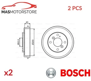 JUEGO DE PAR DE TAMBOR DE FRENO TRASERO BOSCH 0 986 477 240 2 PIEZAS UN NUEVO REPUESTO OE - Imagen 1 de 5