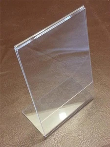 1 New Acrylic Photo Flyer Brochure Counter Stand Display 5.5" BY 8.5" Half Sheet - Picture 1 of 1