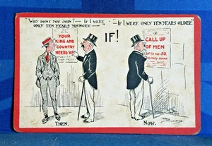 WW1 Reg Maurice Comic Postkarte Rekruten Poster WENN NUR 10 JAHRE JÜNGER - ÄLTER - Bild 1 von 2