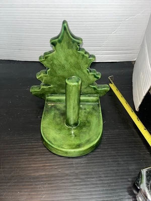 Toallero de papel de cerámica vintage para árbol de Navidad decoración de Navidad de colección Foto 1 de 4