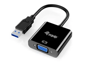Equip 133384 Adaptor USB 3.0 to VGA Adapter 1920 x 1080/60 Hz Black - Photo 1/4