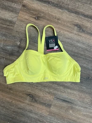 Sujetador deportivo Victoria's Secret VSX Sport amarillo brillante Angel 36A Foto 1 de 3