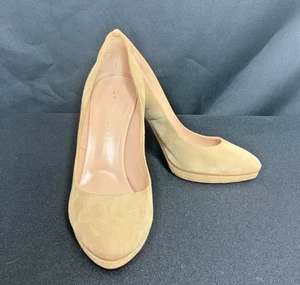 Casadei Damen Slipper Stiletto Plateau Wildleder Pumps Beige Größe 40 - Bild 1 von 9